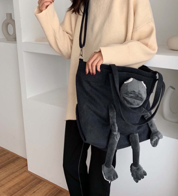 Túi vải tote Chân ếch kích thước lớn cực yêu đã có mặt tại shop