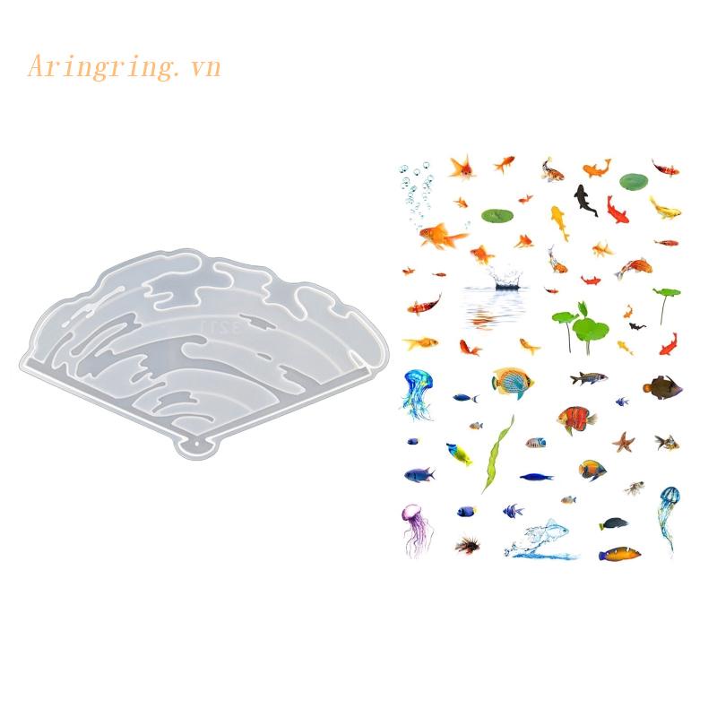 Khuôn Làm Quạt Resin DIY Trang Trí Nhà Ở