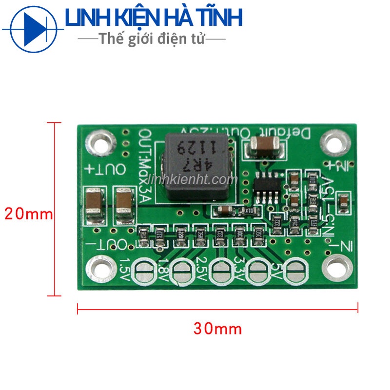 Mạch Hạ Áp 3A Ca-1235 đầu vào 5-15V đầu ra 1.25V 1.5V 2.5V 3.3V 5V dòng 2-3A