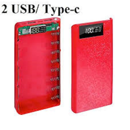 Box sạc dự phòng chân cắm Type c sạc siêu nhanh 8 cell dùng pin 18650, mạch sạc nhanh 2a
