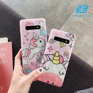 The full-pack anti-fall mobile phone innovative dream pink unicorn used in Samsung s10/s9 mobile phone silicone s8 protective cover note8/9