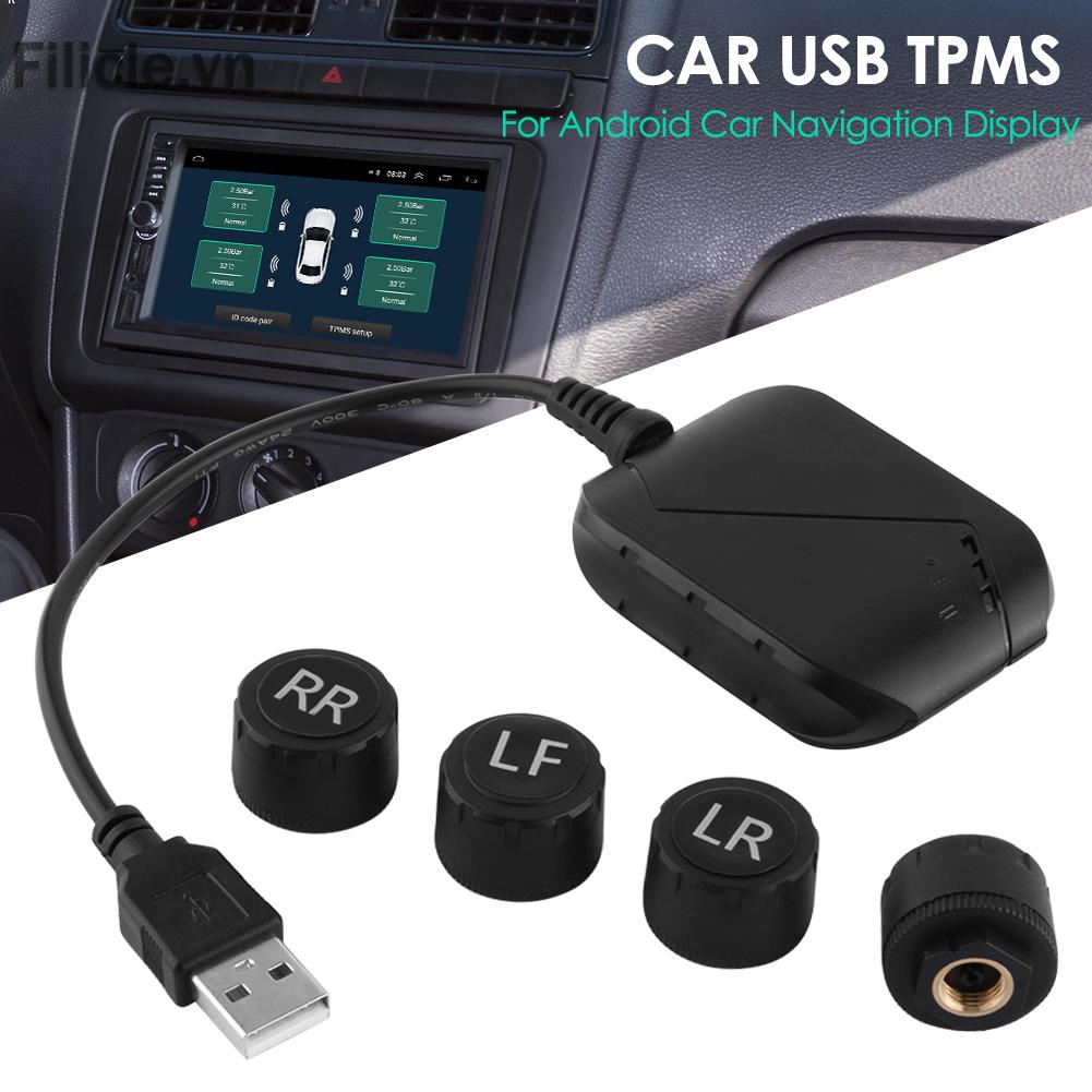 Hệ Thống Theo Dõi Áp Suất Lốp Xe Hơi Kết Nối USB 3.0 TPMS Cho Android