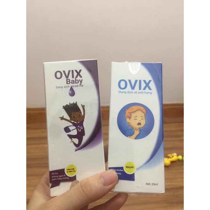Dung dịch vệ sinh họng Ovix hết đau họng họng hạt, amydal cho trẻ em người lớn lọ 20ml ....