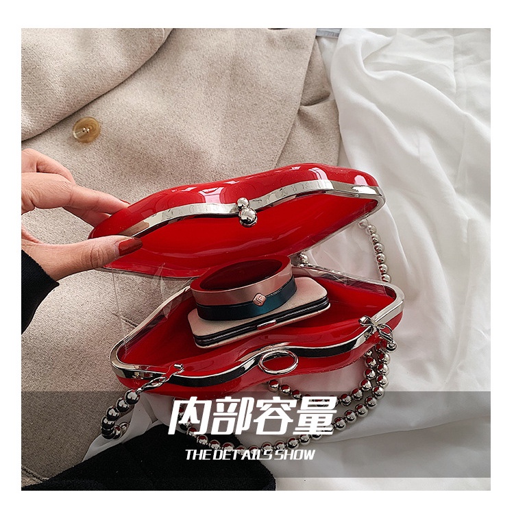 Túi Đeo JASMIN NOIR Chéo Hình Miệng Miệng Chất Liệu Acrylic Thời Trang Cho Nữ