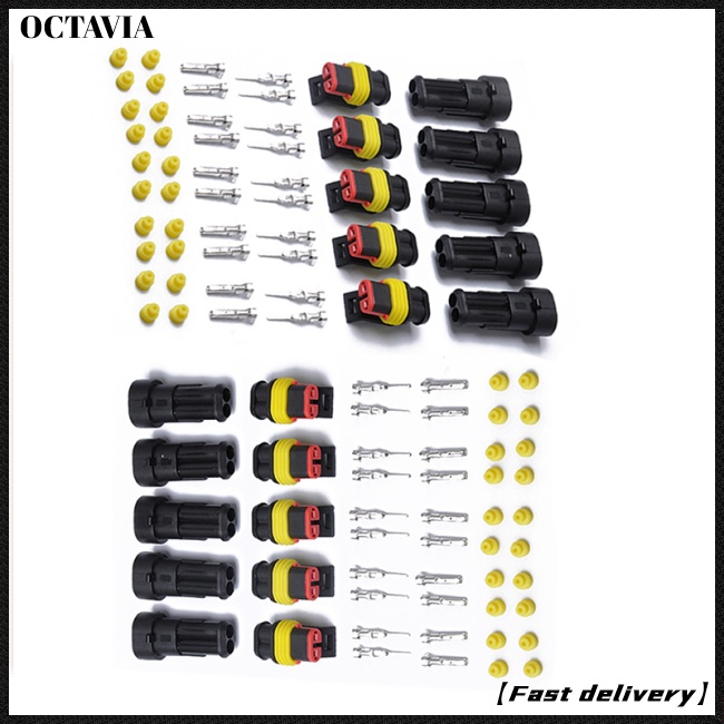 Bộ 10 đầu nối dây điện 2 pin chống nước