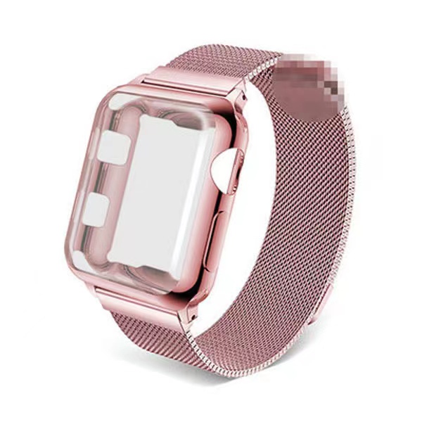 Bộ Ốp Vòng Nam Châm + Miếng Dán Bảo Vệ Màn Hình 44mm 40mm Cho iWatch band 41mm 45mm Apple watch Serie SE 6 4 3 7