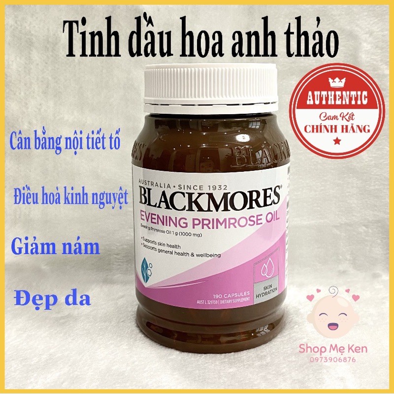 [Chính hãng 100%] Tinh Dầu Hoa Anh Thảo Blackmores Evening 190 viên - Úc