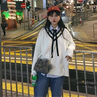 Áo sơ mi ulzzang sọc kẻ cổ nơ