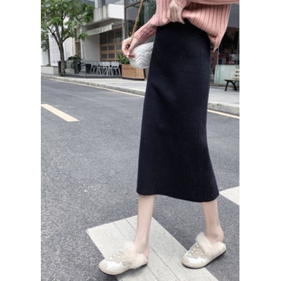 Chân Váy Dài Len Tăm Lưng Cao Xẻ Sau FreeSize Phong Cách Hàn Quốc Chất Len Mềm Dày Dặn 2021 C. Novembre CV01 | BigBuy360 - bigbuy360.vn