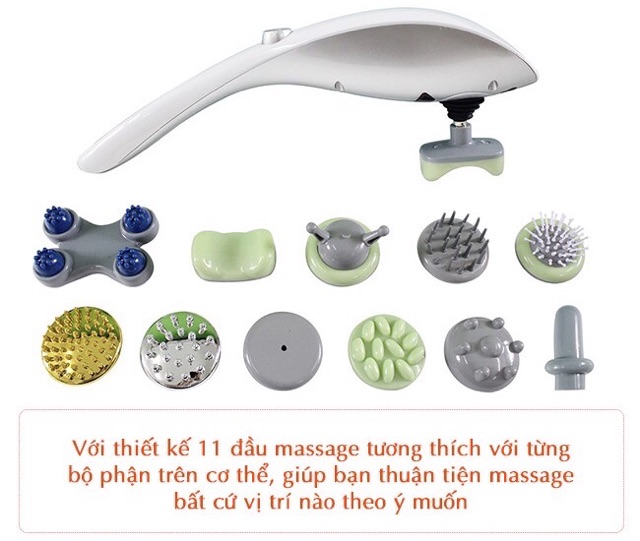 [CHÍNH HÃNG-BH 5 NĂM] Máy massage cầm tay 11 đầu Ayosun Hàn Quốc - Ohlala House đại lý phân phối