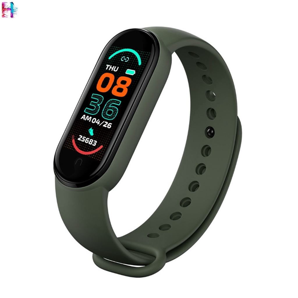 M6 Smart Bracelet Wristband Smart Sports Watch Heart Rate Blood Pressure Blood Oxygen Test IP67 Waterproof