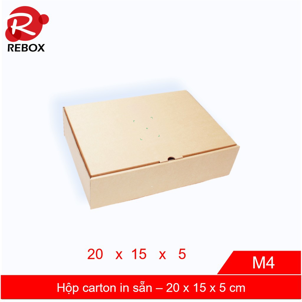 Hộp 20x15x5 cm - 50 hộp carton in sẵn giá rẻ gói hàng siêu nhanh