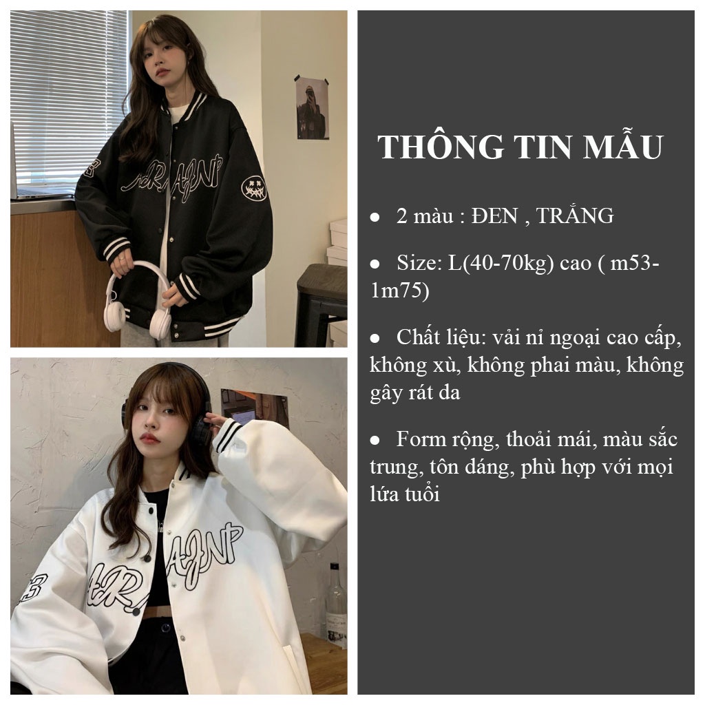 Áo khoác Bomber Unisex form rộng Áo khoác dù ARRANF hot trend - GEN_ZOO