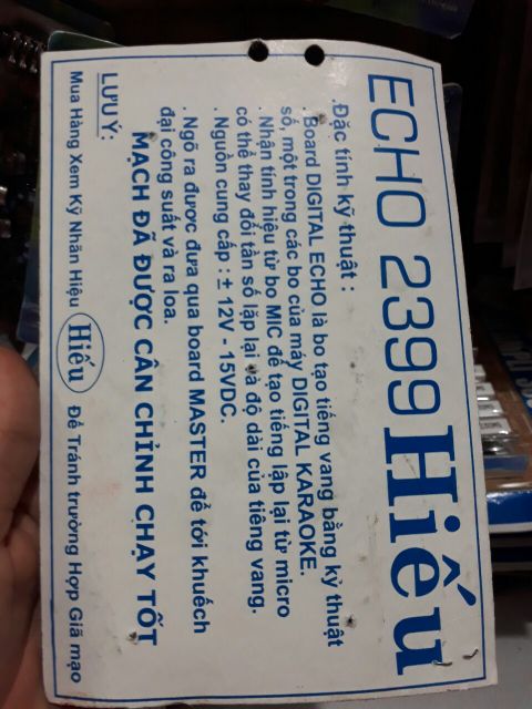 ]_Bo Mạch Vang echo 2399 Hiếu