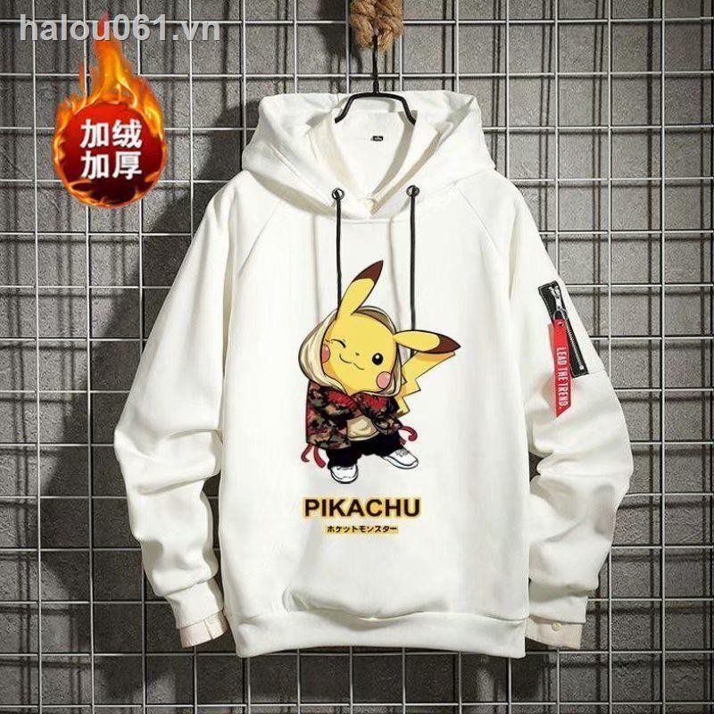 Áo Hoodie Nam In Hình Pikachu Thời Trang Thu Đông 2020