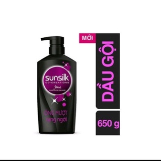 Dầu gội Đầu Sunsilk Đen Suôn mượt óng ả chai 650g
