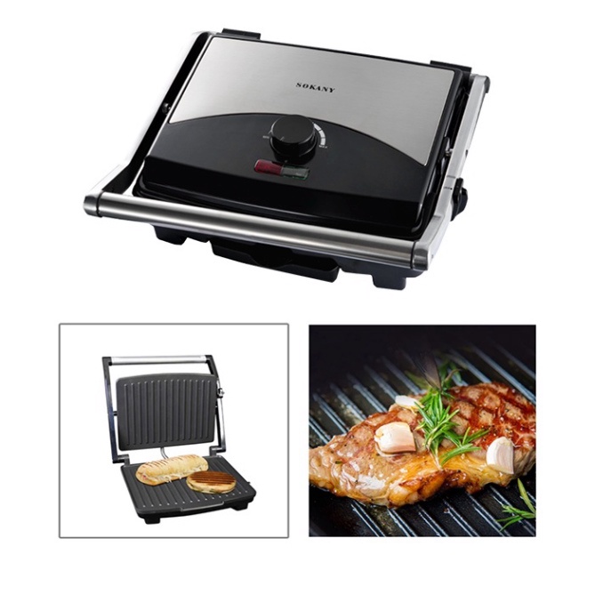 Máy Kẹp Nướng Bánh Mì SOKANY, Ép Bánh Sandwich, Rán Trứng, Làm Đồ Ăn Sáng, Nướng Thịt 2 Mặt Đa Năng