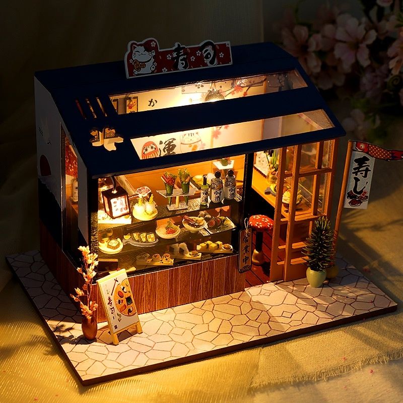 Kèm Keo dán gỗ - Mô hình nhà gỗ búp bê Dollhouse DIY - TD35 Sushi