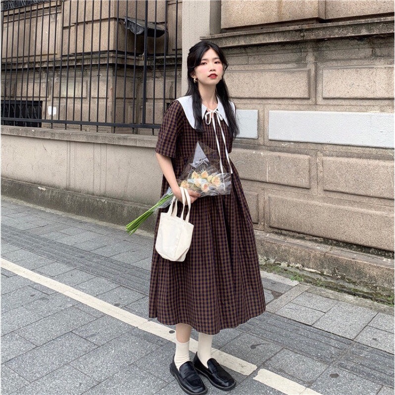 Váy babydoll Ulzzang hàn quốc đáng yêu dễ thương