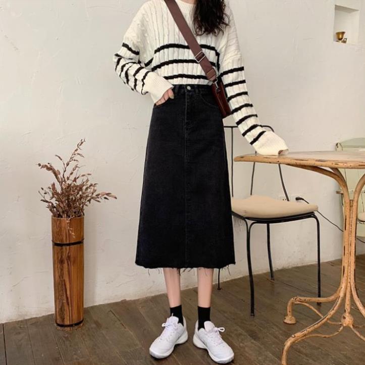 Chân Váy Denim Chữ A Yena Lưng Cao Thời Trang Cho Nữ | BigBuy360 - bigbuy360.vn