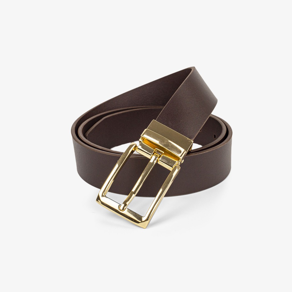 Thắt lưng da bò nguyên tấm màu nâu L113 cao cấp-khóa cài nhiều mặt lựa chọn