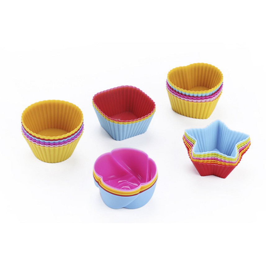 Khuôn cupcake silicon 7cm để làm bánh cho bé