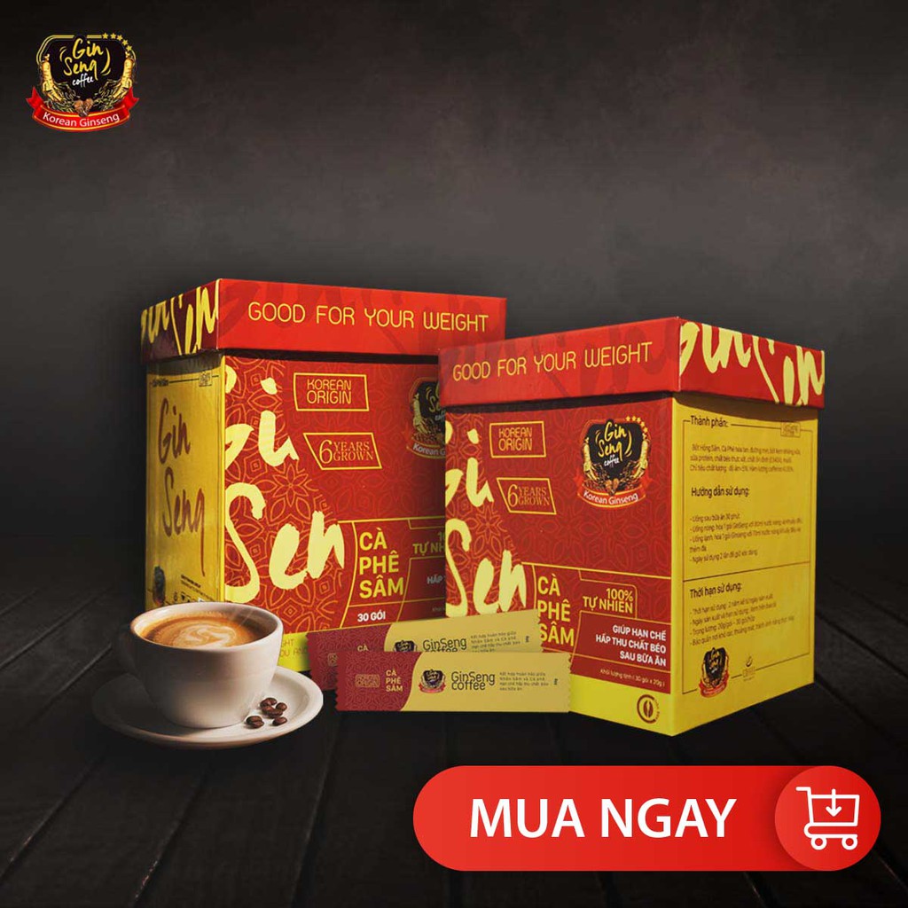 Cà phê sâm combo 3 hộp ( 90 gói ) ( quà tặng kèm ) | BigBuy360 - bigbuy360.vn