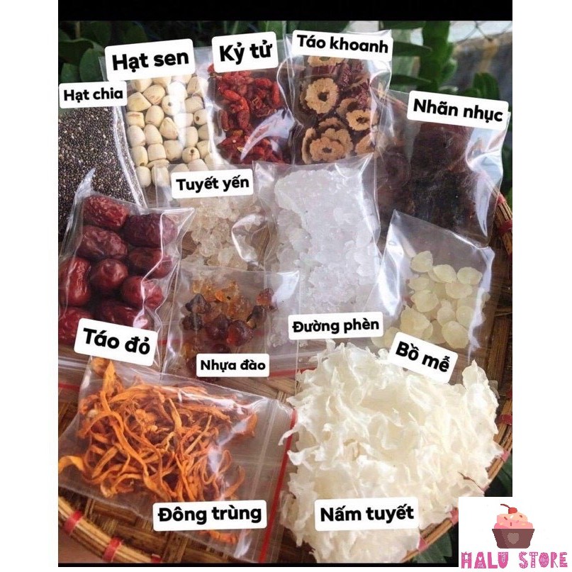 [SIÊU BỔ] CHÈ DƯỠNG NHAN TUYẾT YẾN NHỰA ĐÀO 12 VỊ - 400gram