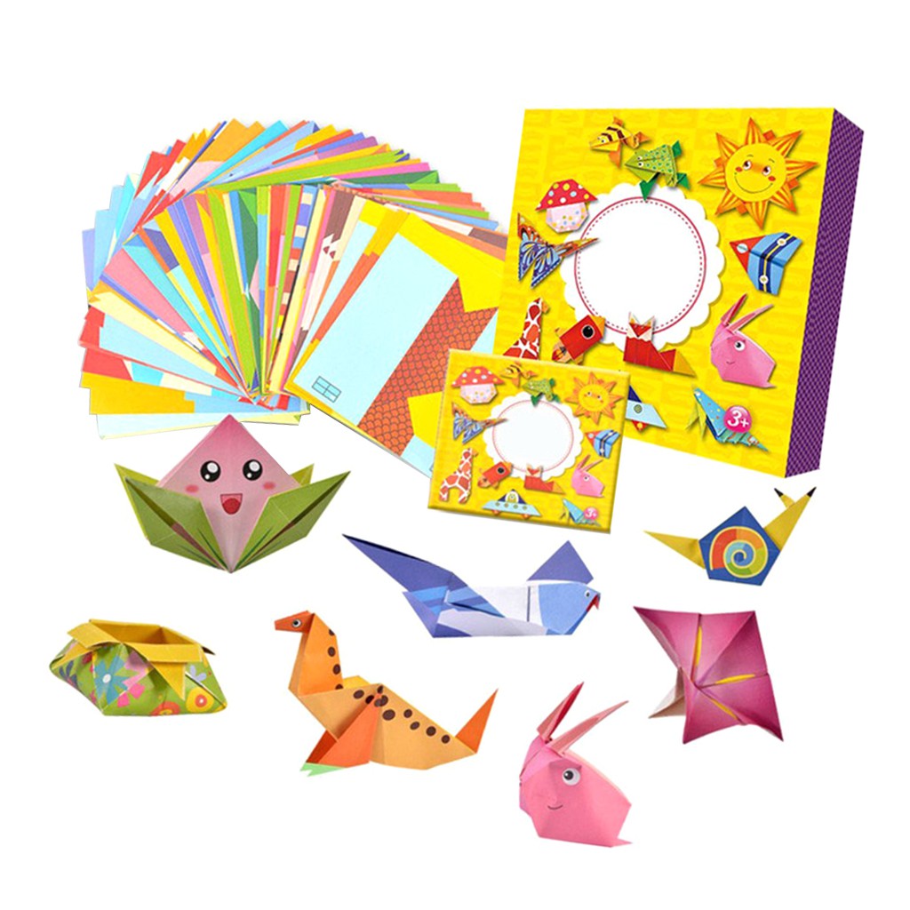 Bộ xếp giấy Origami 108 tờ 54 mẫu kèm sách hướng dẫn
