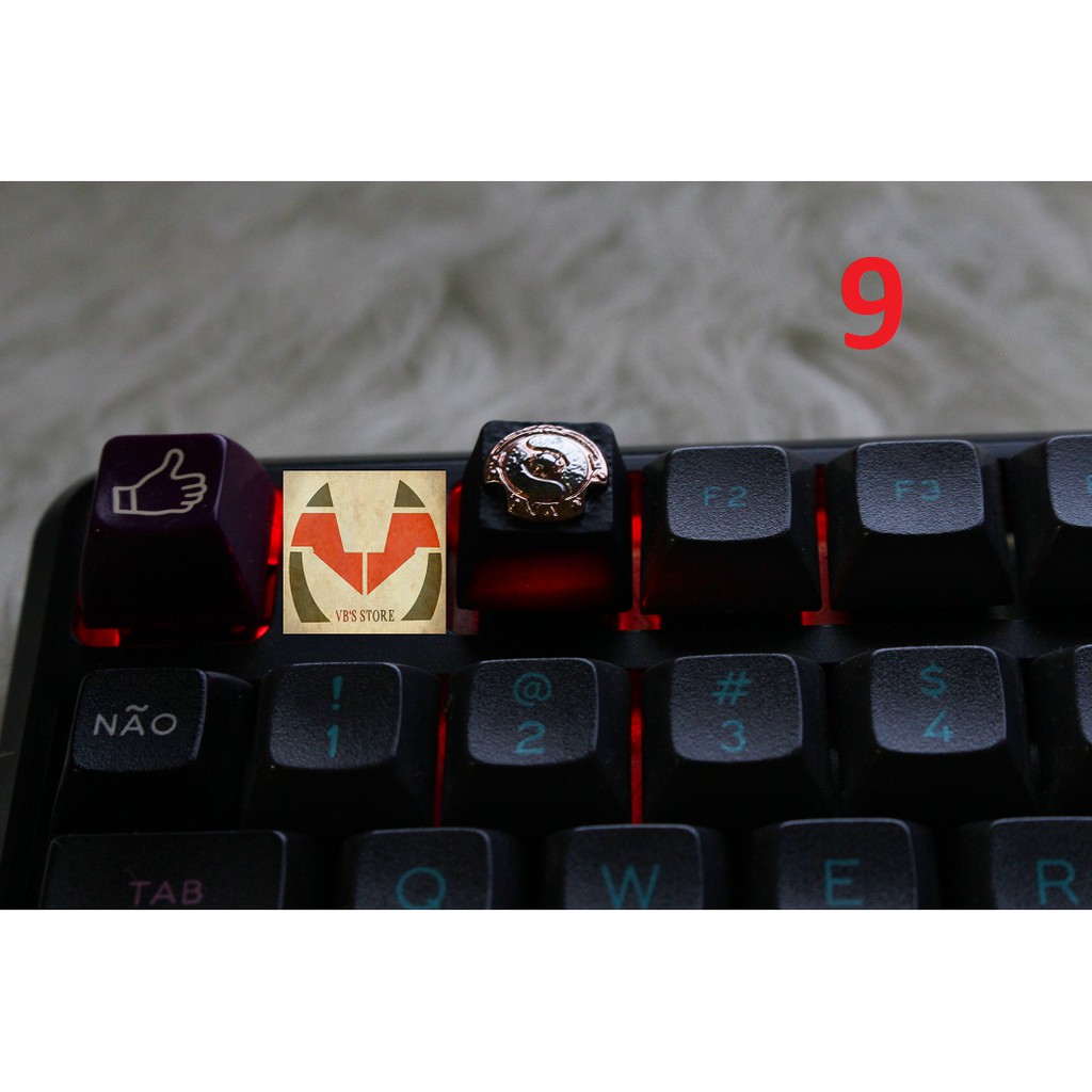 Keycap nhôm (nút bàn phím) kim loại xuyên led