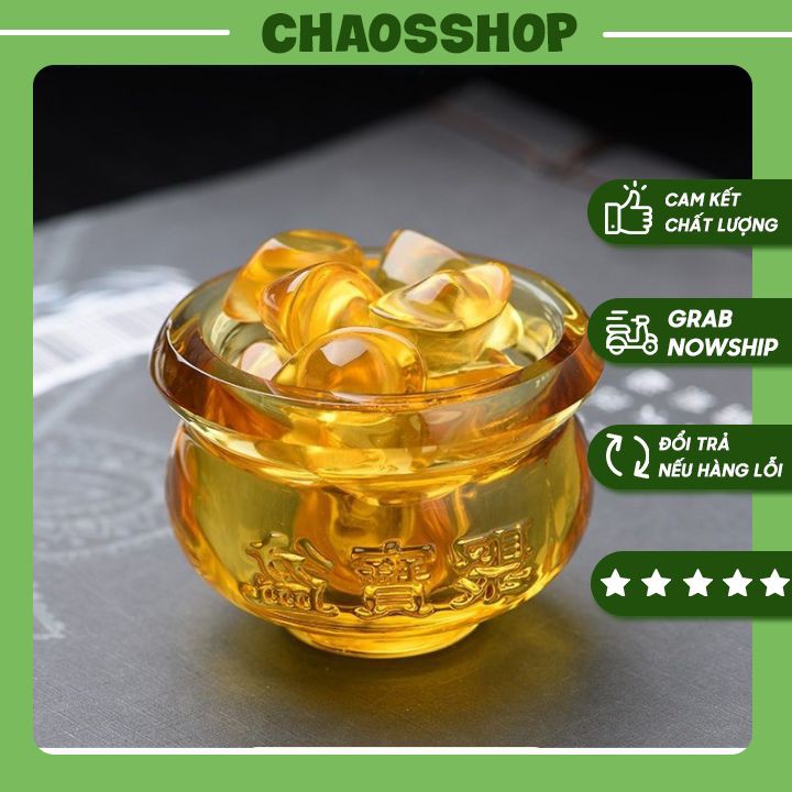 Combo bát tụ tài 5cm và thỏi vàng 1.5cm ⚡ FREESHIP ⚡ Bát tụ bảo chiêu tài lộc