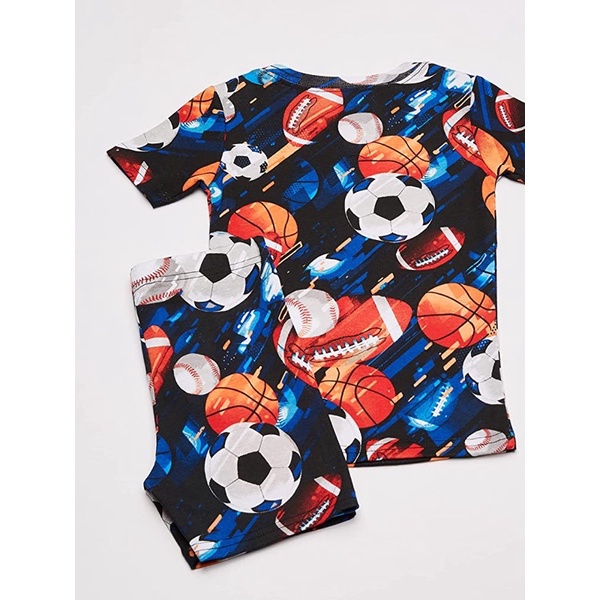 Quần Short Đùi Ngắn Cho Bé PLACE Hàng Xuất Dư Xịn Chất Mịn Đẹp 100% Cotton In Hình Quả Bóng Dễ Thương