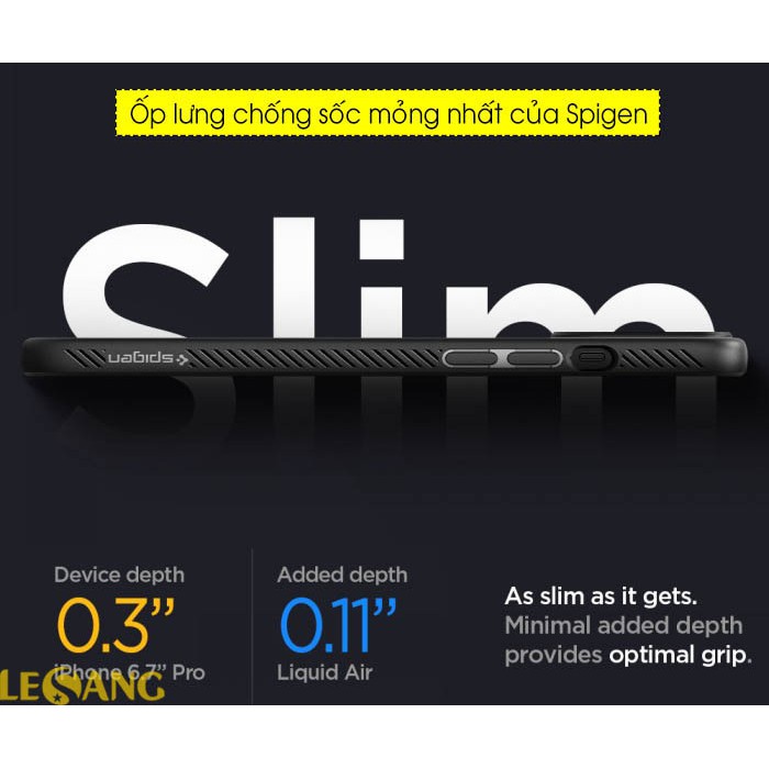 Ốp lưng iPhone 12 Pro Max / 12 / 12 Pro / 12 Mini Spigen Liquid Air Armor - Hàng chính hãng