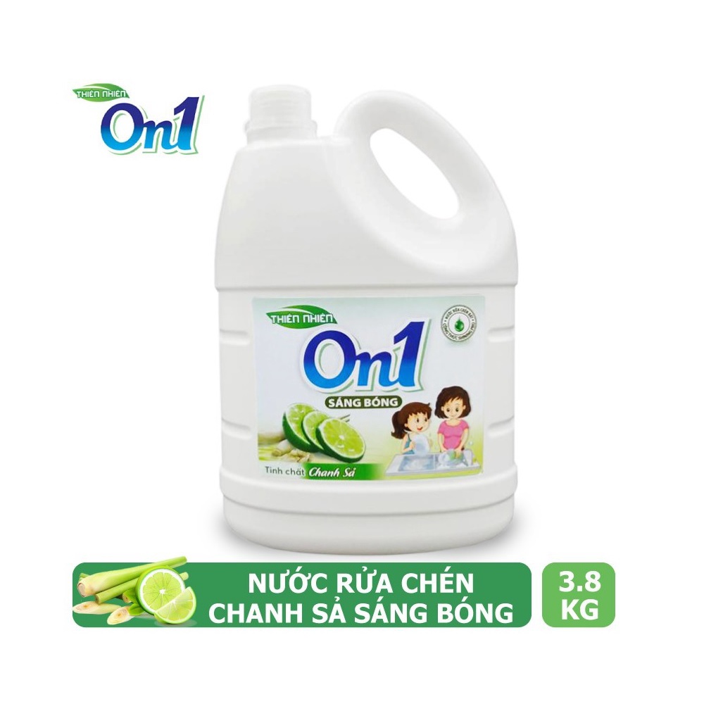 Nước Rửa Chén On1 Hương KIWI / Muối Hồng 3.6kg- 3,8kg/can