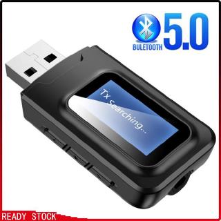 Bộ thu phát tín hiệu bluetooth 5.0 2 trong 1 với jack 3.5mm aux usb và phụ kiện