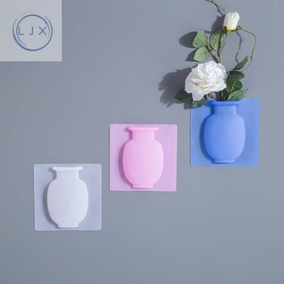 Ljx🎉Miếng dán tường hình lọ hoa bằng Silicone