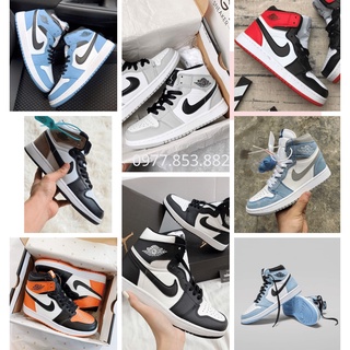 Giày Thể Thao Jordan 1 Cổ Cao, Full Màu, Giày JD1 Cổ Cao Mới Nhất 2021