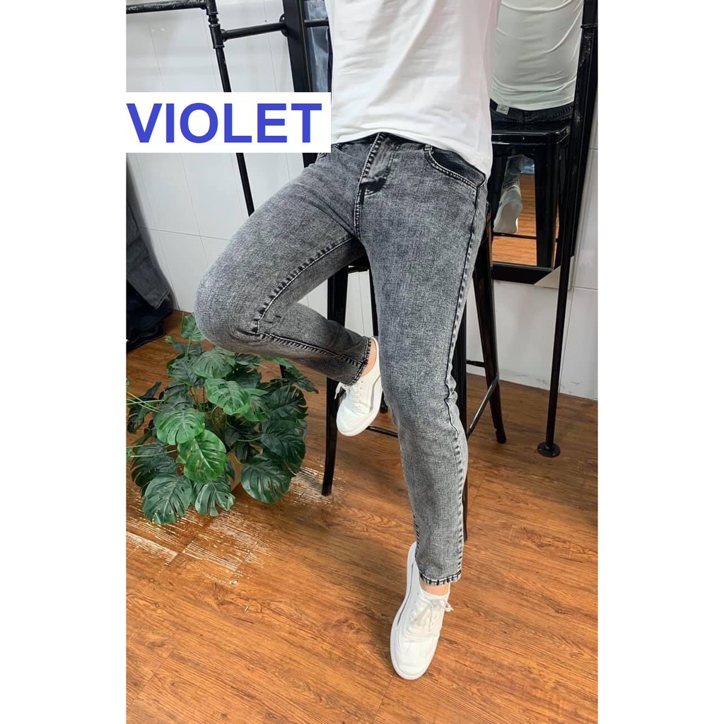 QUẦN JEAN NAM MÀU MUỐI TIÊU CAO CẤP CHẤT BÒ TRẺ TRUNG HIỆN ĐẠI 00KJ VIOLETSHOP