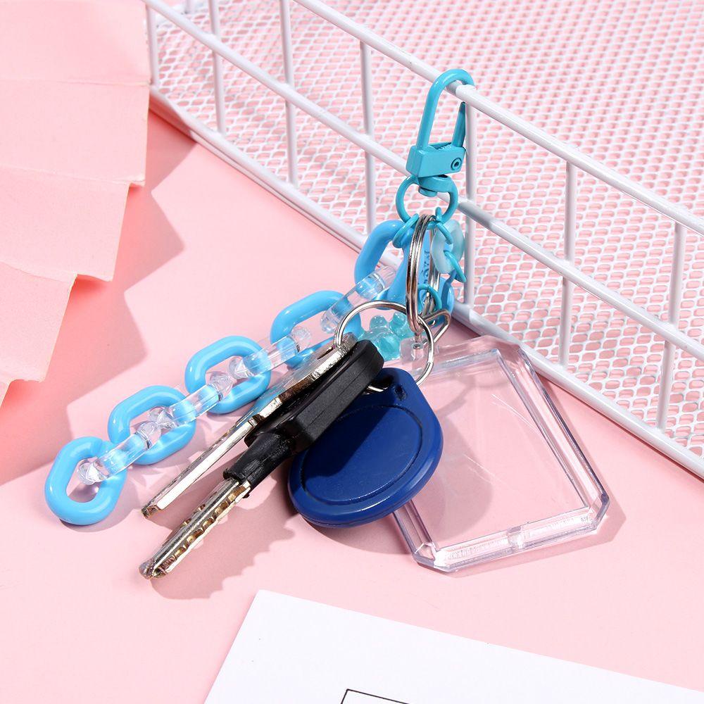 Móc Chìa Khóa / Thẻ Ảnh Thần Tượng Bằng Acrylic Màu Kẹo Xinh Xắn Giá Đỡ