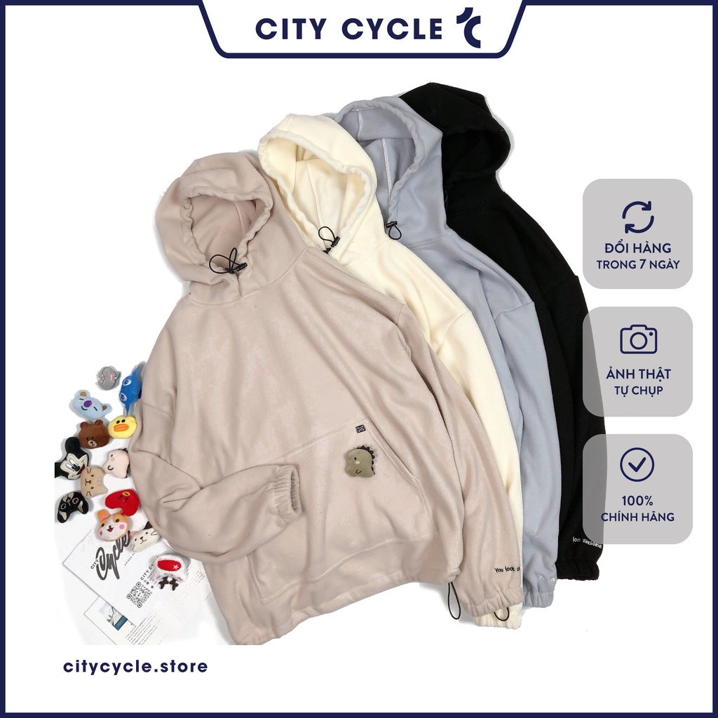 Áo Hoodie bông Awesome 0520 City Cycle áo nỉ bông có mũ phong cách Hàn Quốc