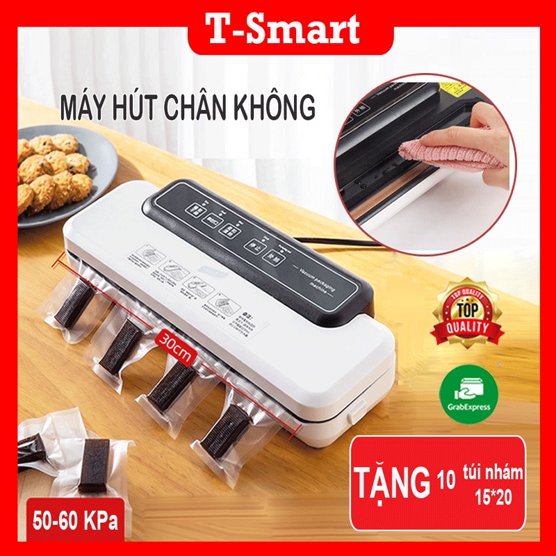 Máy Hút Chân Không Thực Phẩm - Máy Hàn Miệng Túi Kalas - Tặng 10 túi hút, Cao cấp