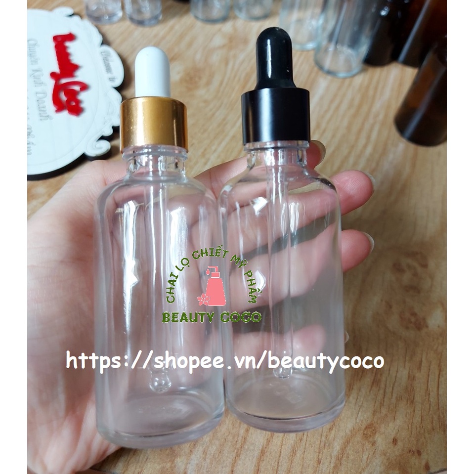 Combo 50 chai tinh dầu bóp giọt 50ml (lọ thủy tinh) giá rẻ