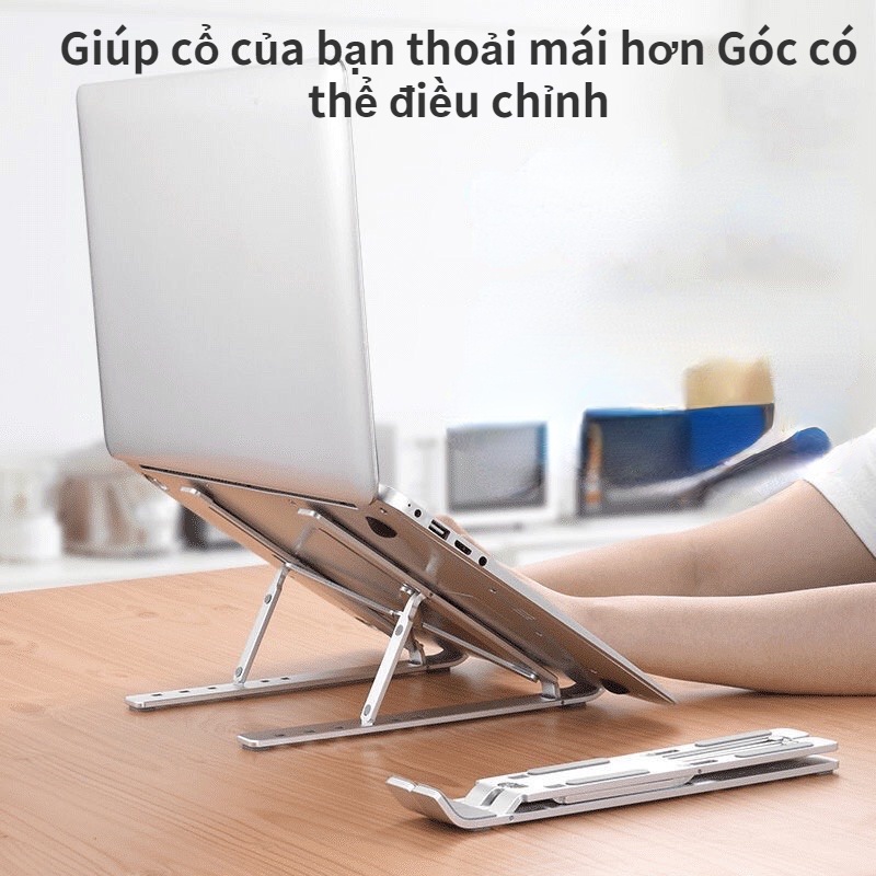 Có thể điều chỉnh Đế máy tính xách tay Gấp Lưới Di động Giá đỡ iPad Máy tính để bàn Hỗ trợ văn phòng YKD