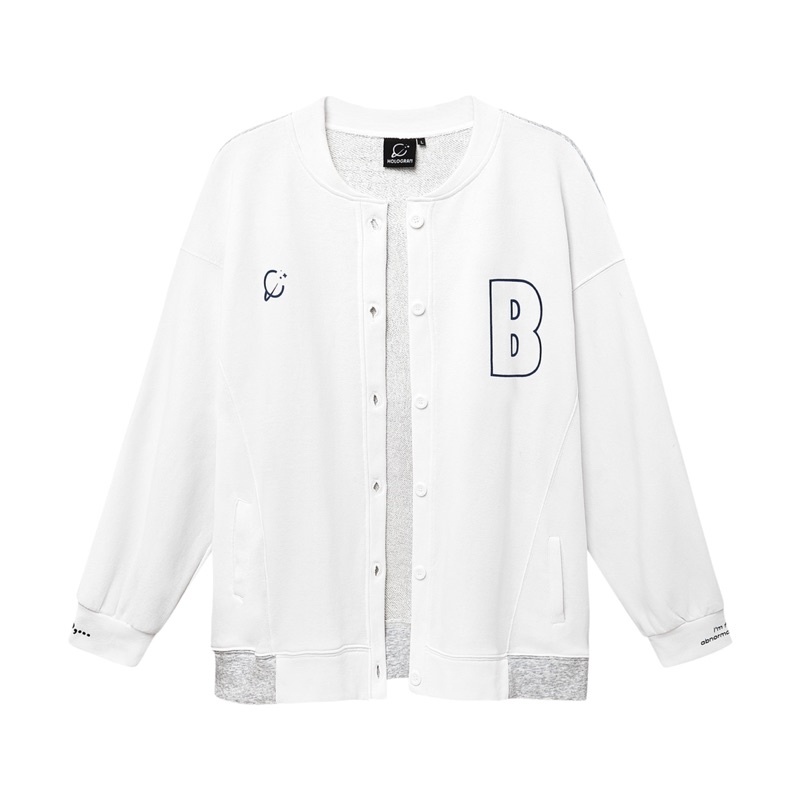 Áo khoác cardigan nữ Hologram trắng xám phong cách nữ sinh Châu Á, Hologram cardigan