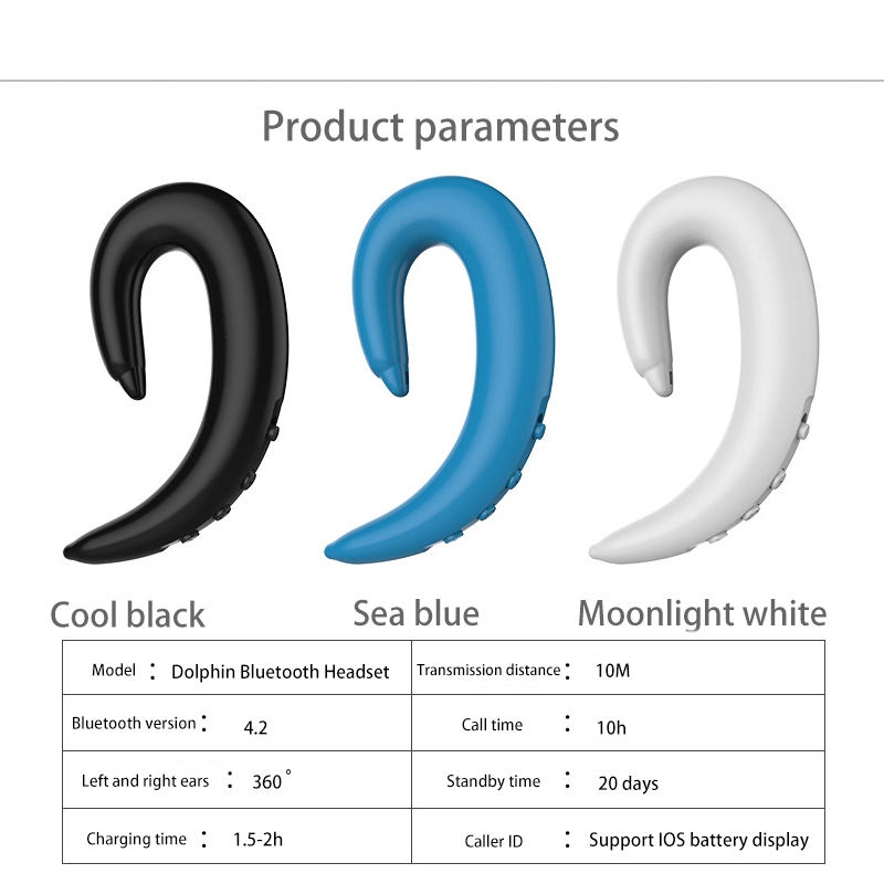 Set tai nghe bluetooth dạng móc vành tai kèm dây cáp tiện dụng | BigBuy360 - bigbuy360.vn