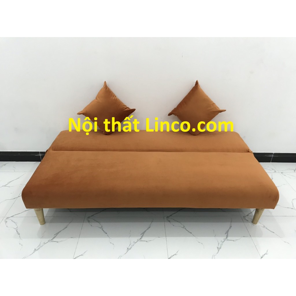 Ghế dài sofa giường vải nhung sofa salon bed giá rẻ phòng khách nhỏ băng mini 1m7 Nội thất Linco HCM