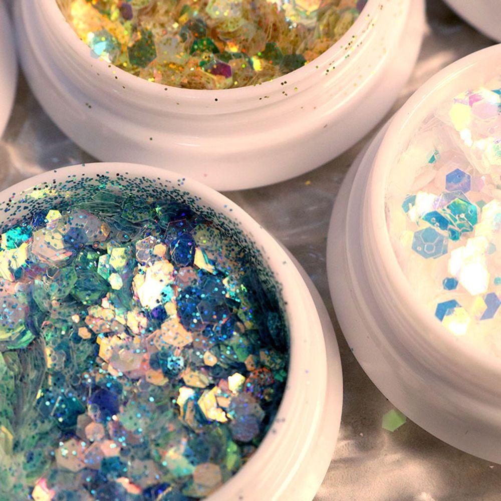 [LAY] Decoration|Epoxy Mould Material DIY crafts Laser Glitter Powder Beauty Hexagon Mermaid Flakes Handmade Glitter Nail Tips