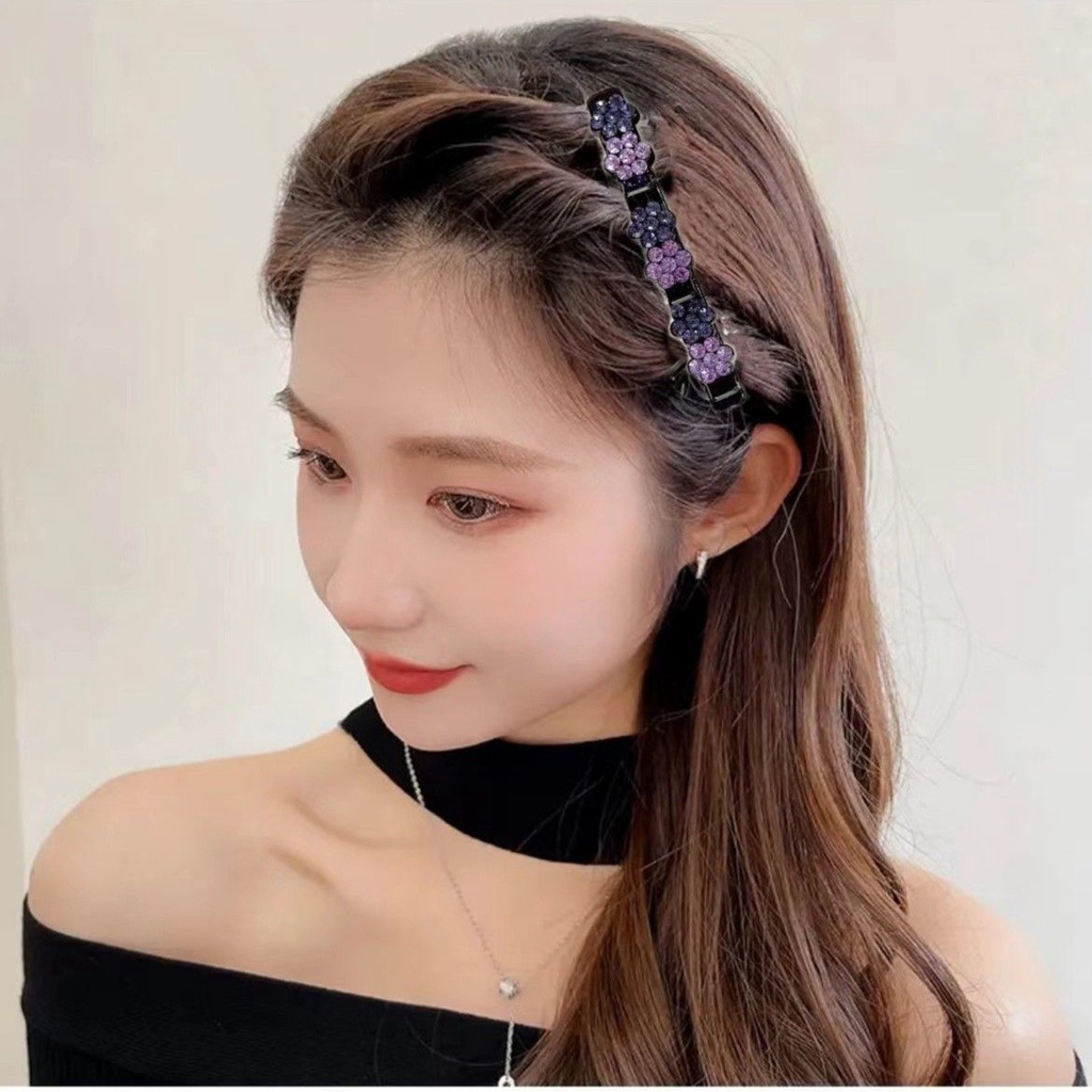 Kẹp Tóc Hai Lớp Kiểu Bện Đơn Giản Thời Trang Hàn Quốc 2022