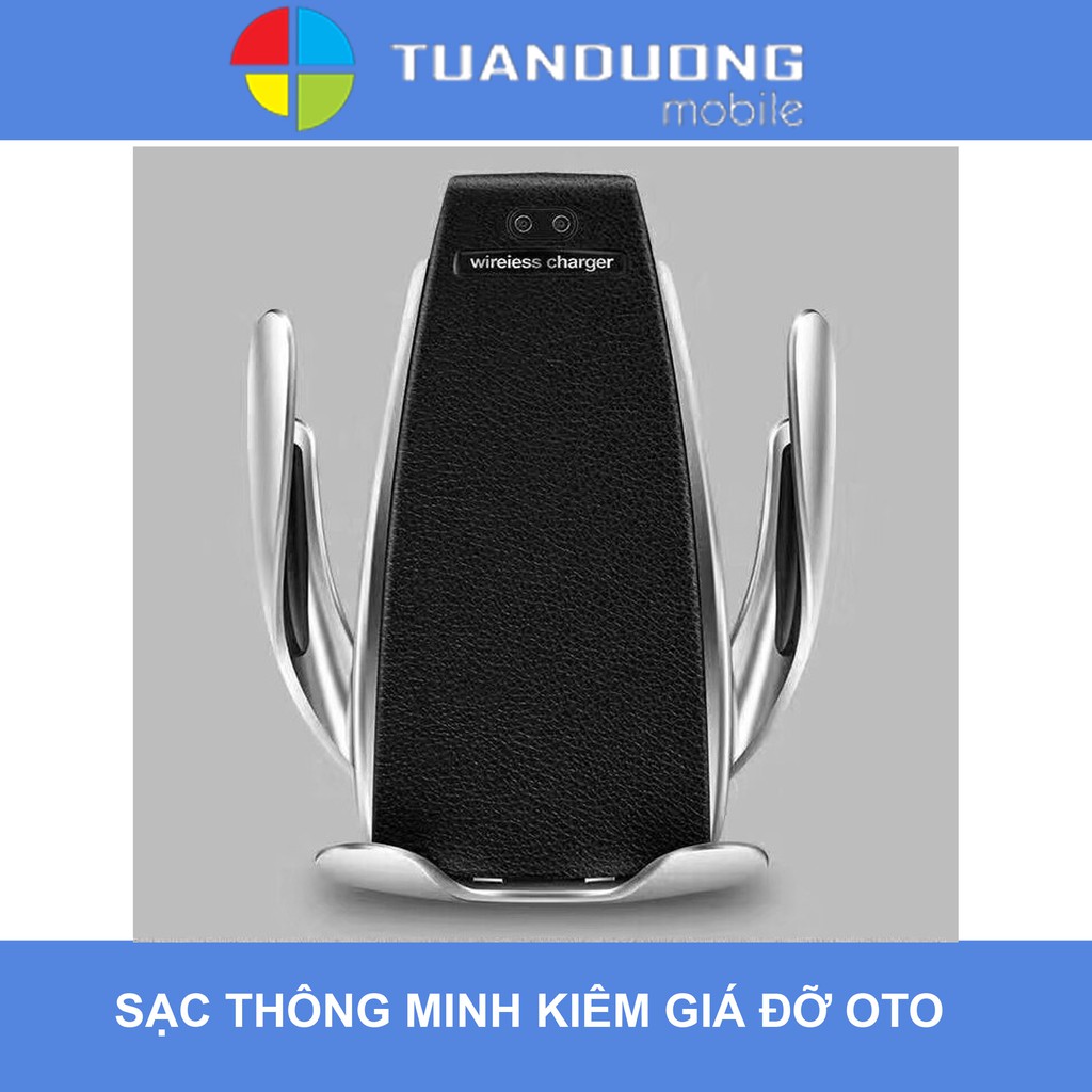 Sạc không dây thông minh kiêm giá đỡ trên ôtô - giá đỡ kiêm sạc không dây