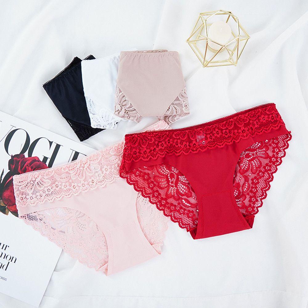 Quần Lót Ren Hoa Trong Suốt Lưng Thấp Thiết Kế Thoáng Mát Quyến Rũ